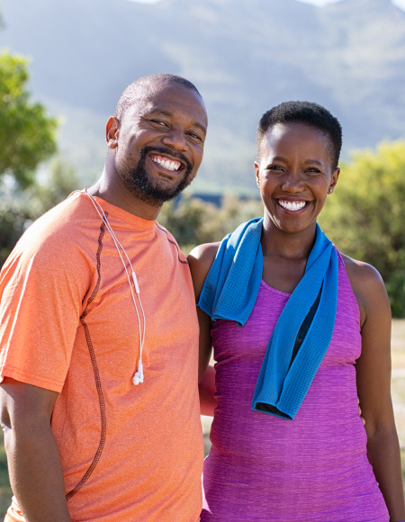 couple smiling
