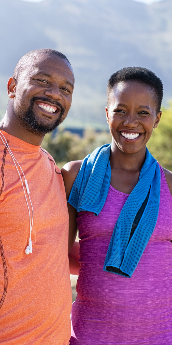 couple smiling