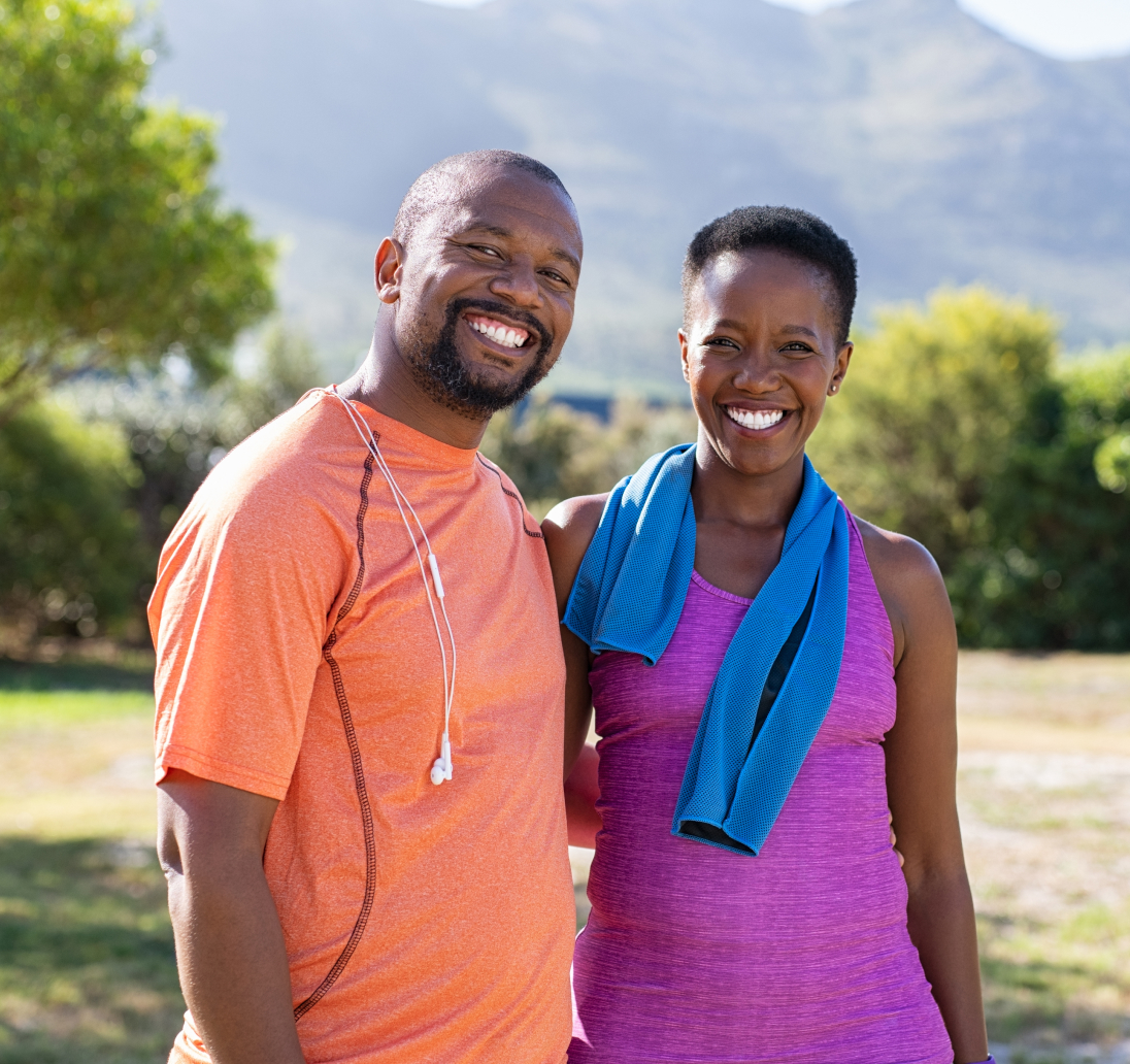 couple smiling